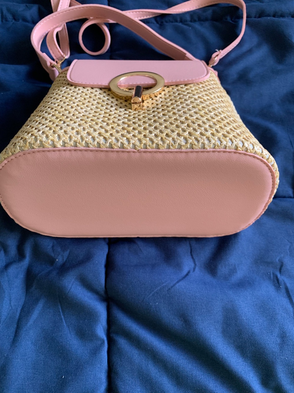 Sarah & Stone Pink rattan Crossbody Bag - Picture 4 of 7